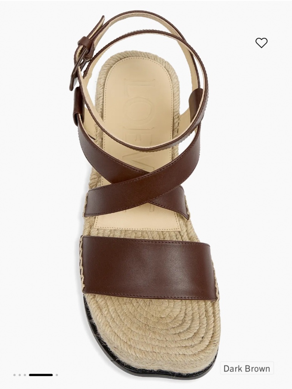 LOEWE x Paula's Ibiza Petal Leather Espadrilles, size 40.